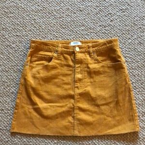 corduroy mustard skirt